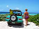Nancy and Walker's secret beach on Anegada.
We found the kite board, which we gave to Alex at Cow Wreck Beach.