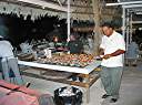 Lawrence Wheatley directing dinner preparation