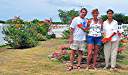 Walker, Nancy, and Shirley at the Anegada Botanical Garden