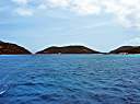 A rare sight: Marina Cay moorings completely empty