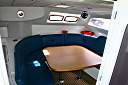 Cat Tales' salon -- nice and neat before we move aboard.