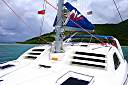 Cat Tales moored in Brandywine Bay.
