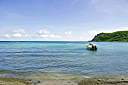 Panorama of west end of Money Bay, Norman Island.