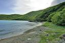 Panorama of west end of Money Bay, Norman Island.