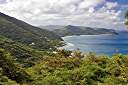 View of Carrot Bay to Long Bay from Windy Hill.