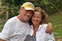 Davide with Pam McManus at the groundbreaking ceremony for Wali Nikiti, Cele and Davide's new home on Scrub Island.
