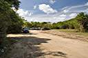 Parking area cleared at Smuggler's Cove.