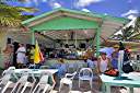 Busy day at Cow Wreck - the Dark and Stormy Regatta is on the island.