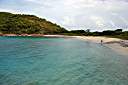 View from Scrub Island isthmus beach.