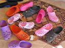 Crocs at the door.