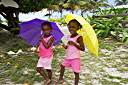 Ebony and Shayna on a rainy day.