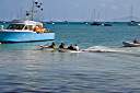 Dark and Stormy lay day activities at Neptune's Treasure: dinghy races.