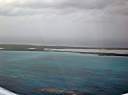 Flying into Anegada on Island Birds. Cow Wreck is visible on far side of Anegada.