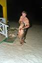 Holy snapper! Walker caught this fifty pound dogtooth snapper while sitting in Hidden Treasure's front yard!