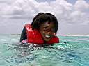 Trayesha swimming at Cow Wreck.