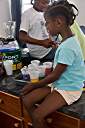 Dyeing Easter eggs with Trayesha, Janesha, and Lakesha.
