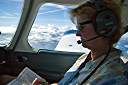Nan doing Sudoku puzzles on the way down.
