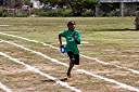 Spring Sports Day at Anegada's Claudia Creque Education Center.
Janesha winning the relay.