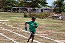 Spring Sports Day at Anegada's Claudia Creque Education Center.
Janesha winning the relay.