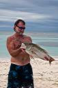 Walker with 10 pound mutton snapper caught in our front yard.
