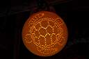 A little bit of island art. Fishing float from the beach becomes palapa light.