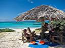 Sunny and 85F under the Hidden Treasure palapa this Sunday afternoon.