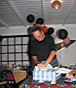 Davide opening gifts