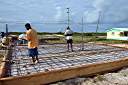 Preparing to cast floor.