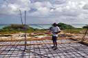 Preparing to cast floor.
