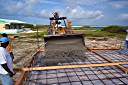 The first load of concrete for the floor.