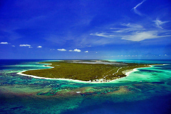 Aerial view of Anegada