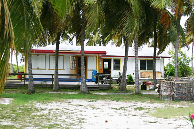 Pam's Bakery building. The bakery is no longer in operation. It is a big loss to visitors, as the bread and baked goods were one of Anegada's treasures.