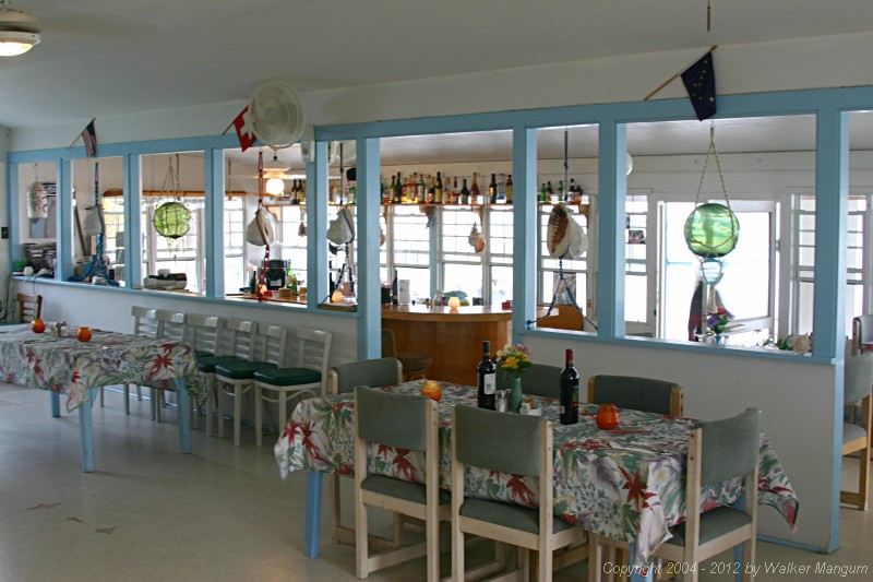 Interior of Neptune's Treasure Restaurant.