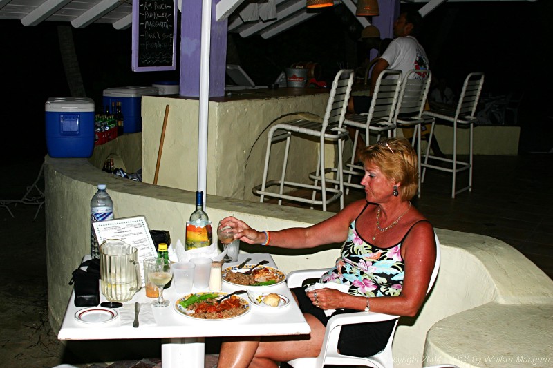 Dinner at Cooper Island Beach Club.
