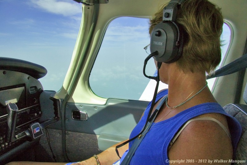 Nancy enjoying the views of the Bahamas.