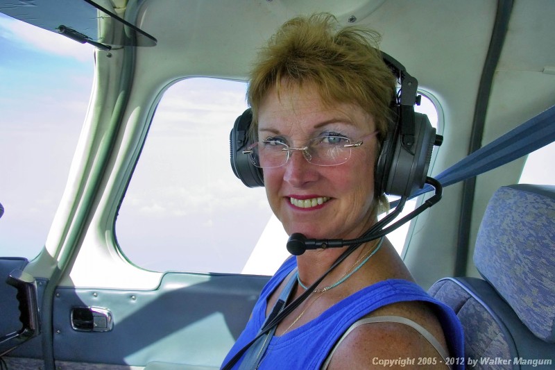 Nancy enjoying the views of the Bahamas.