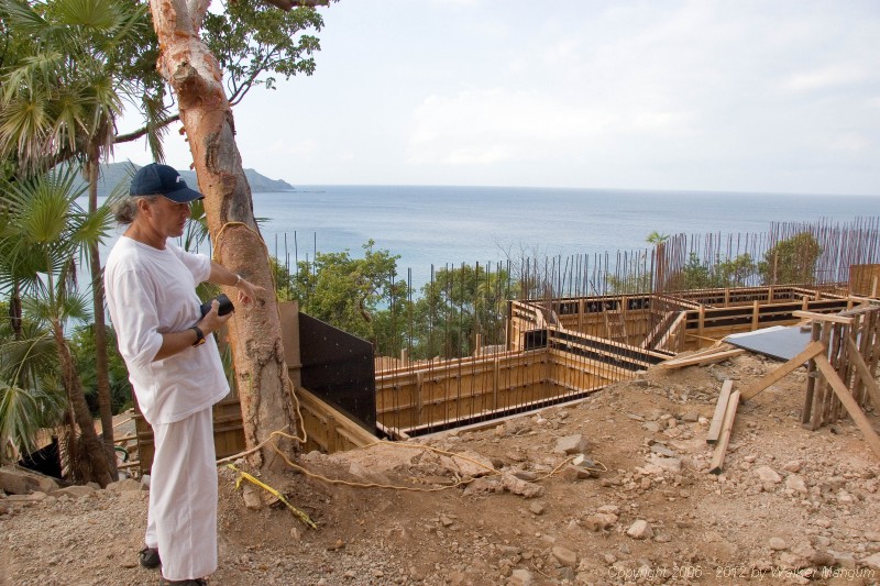 Wali Nikiti construction site - cistern casting underway.