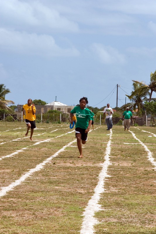 Spring Sports Day at Anegada's Claudia Creque Education Center.
Lakesha destroying the competition in her relay.
